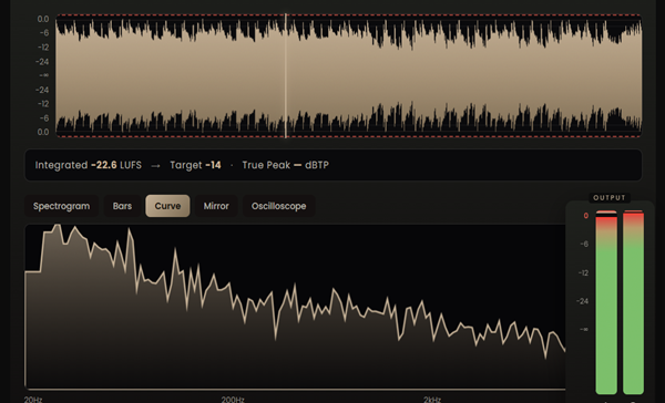 Auto-Mastering Dashboard
