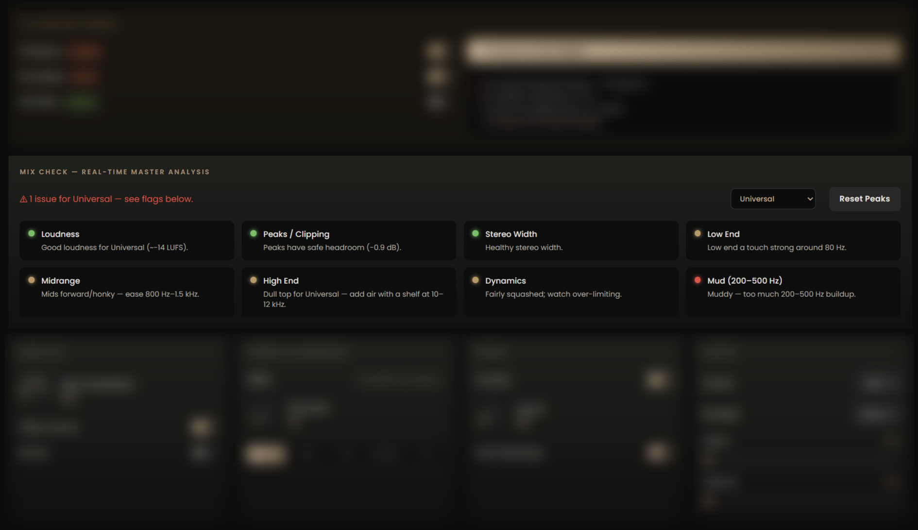 Real-Time Mix Check Dashboard